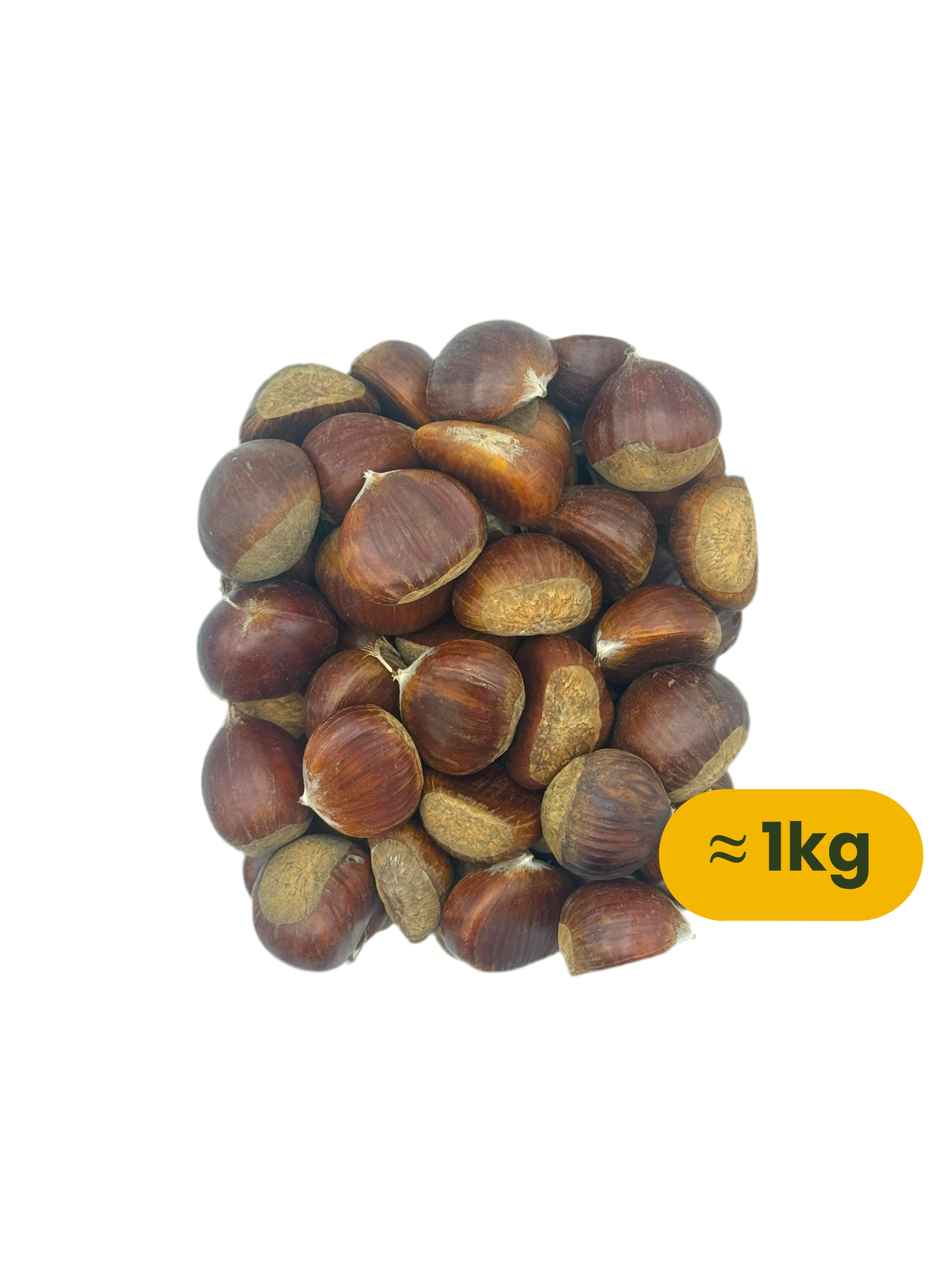 Cestino da 1 kg di marroni del Piemonte calibro 80/85, Nature King