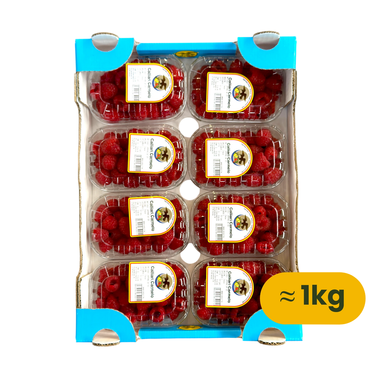 Confezione di lamponi freschi da 1 kg, Nature King