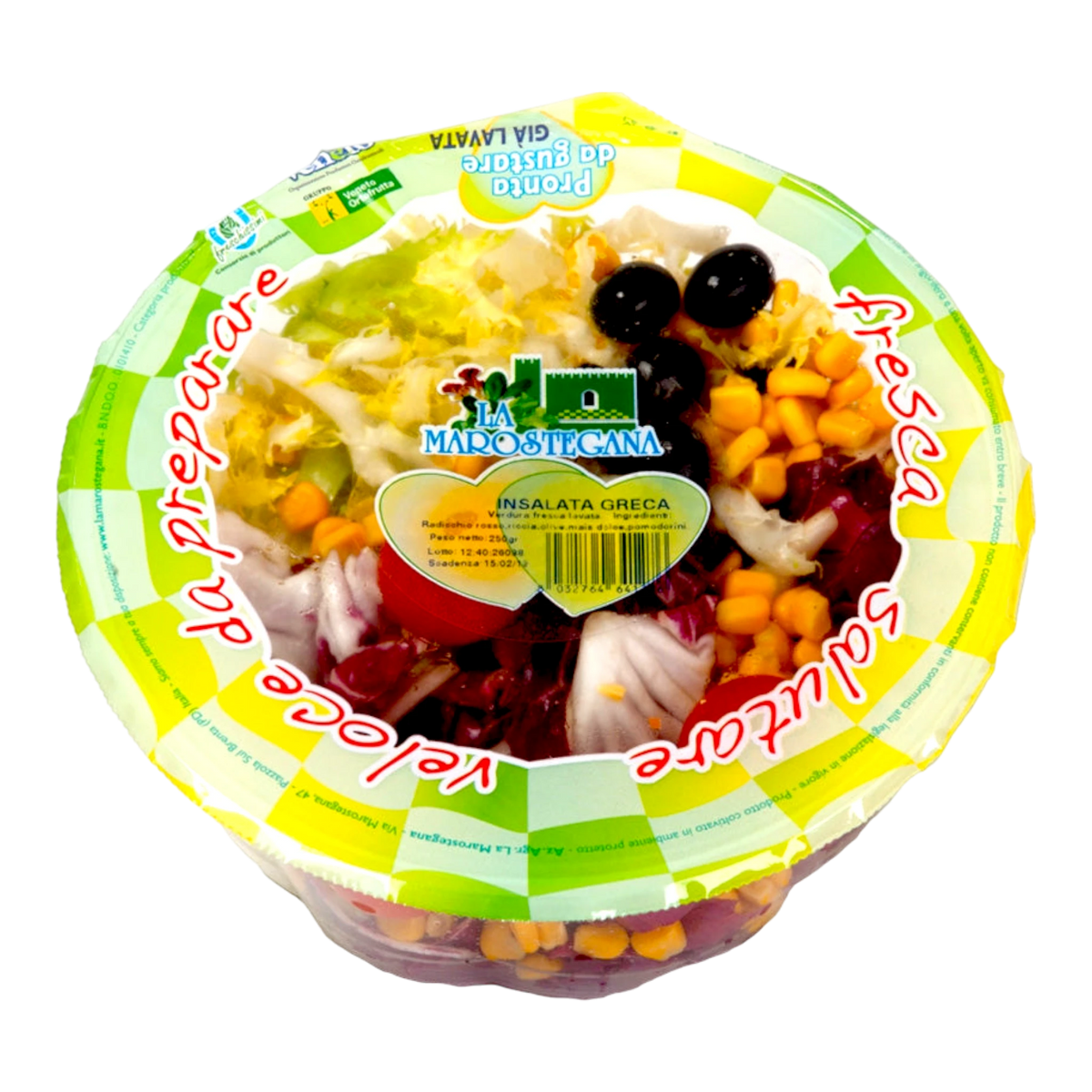 Ciotola Poker Greco La Marostegana 250 gr, insalata pronta
