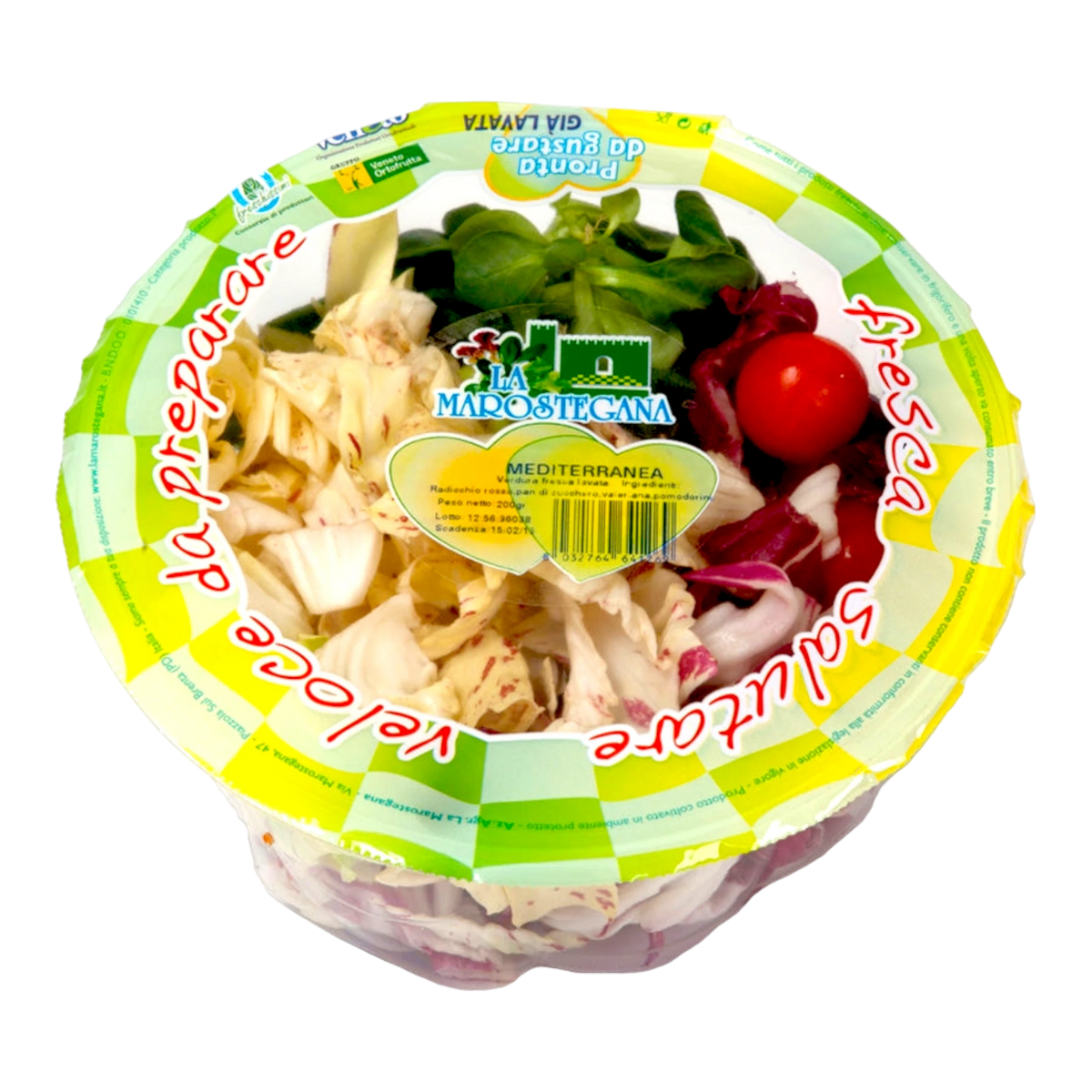Ciotola Poker Mediterraneo La Marostegana 200 gr, insalata pronta