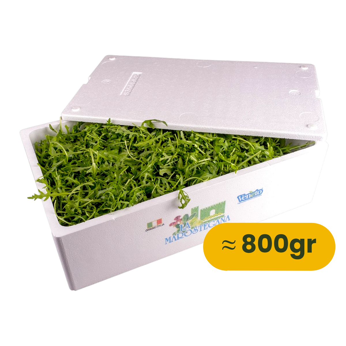 Box da 800 gr di rucola lavata La Marostegana